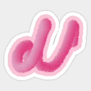 u animal initials Sticker